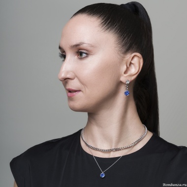 Серьги Fiore Luna, Royal Blue Delite, A2401SW-E01.23 BL/S Серьги Fiore Luna, Royal Blue Delite, A2401SW-E01.23 BL/S